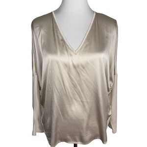 White House Black Market Cream Blouse